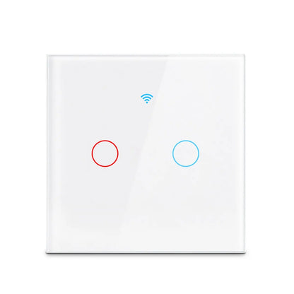 Tuya WiFi Smart Home Switch - US/EU Glass Touch Panel, Voice & Wireless Remote Control Compatible with Alexa & Google Home