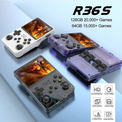 Max 256GB Retro Handheld Game Console – Linux System, 3.5 Inch IPS Screen, Portable Video Player with 64GB/128GB Games