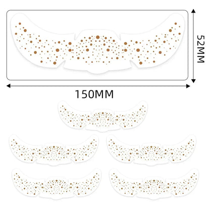 6pcs Hot Stamping Freckles Makeup Patches – Metallic Gold & Silver Temporary Tattoo Stickers for Face