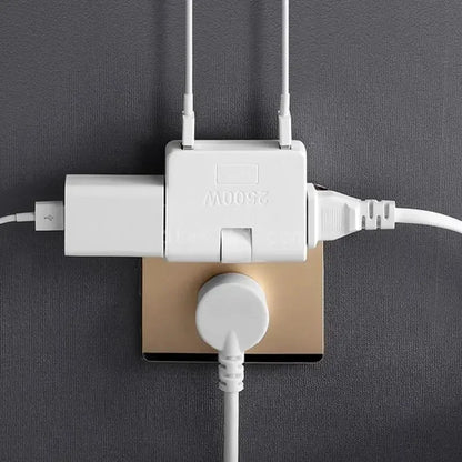 180° Rotatable Socket Converter – 3/4 in 1 Multi Plug Extension with USB, Mini Wireless Power Outlet Adapter
