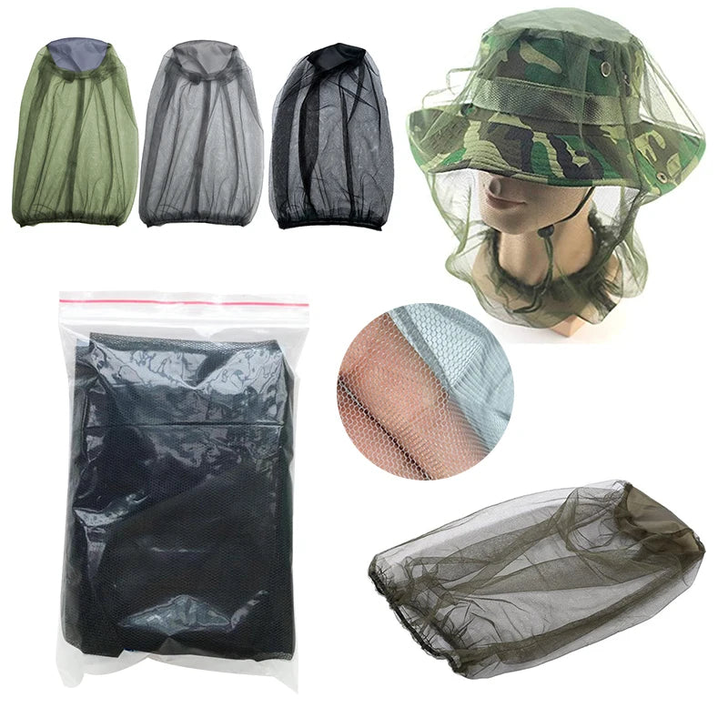 Outdoor Fishing Cap with Mosquito Net: Bug Mesh Head Protector Hat for Camping, Travel, Hiking - Garden Supplies Included