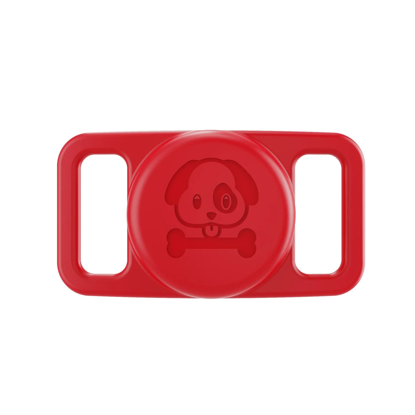2-Pack AirTag Dog Collar Holders — Waterproof Silicone Hidden Loop Anti-Lost Tracker Accessory
