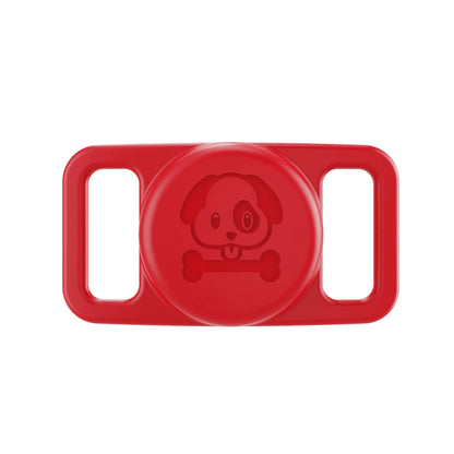 2-Pack AirTag Dog Collar Holders — Waterproof Silicone Hidden Loop Anti-Lost Tracker Accessory