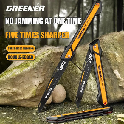 SK5 Steel Folding Saw - Thickened Rustproof Adjustable Hand Saw for Woodworking