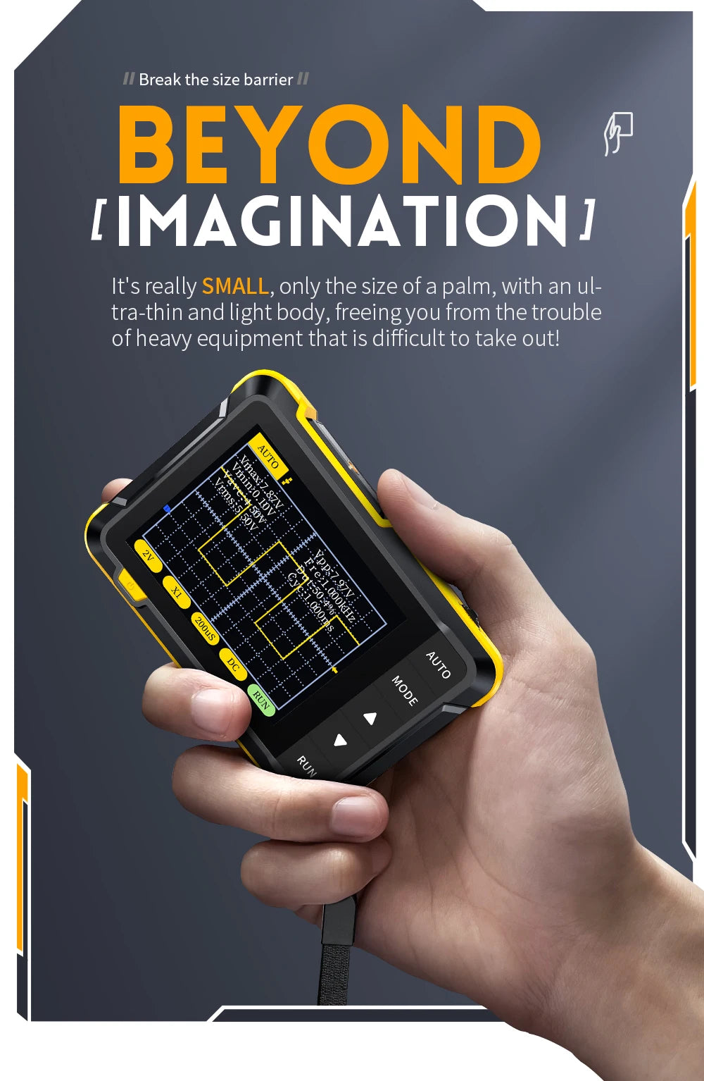 FNIRSI DSO510 DSO152 DSO153 Mini Handheld Digital Oscilloscope | 2-in-1, 48MS/s, 10MHz Bandwidth for Electronic Repair