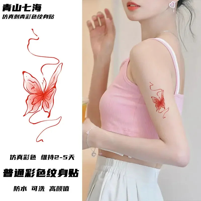 Cute Cat Temporary Tattoos - Waterproof Cartoon Kitten Fake Tattoo Stickers for Women Arm & Back Art