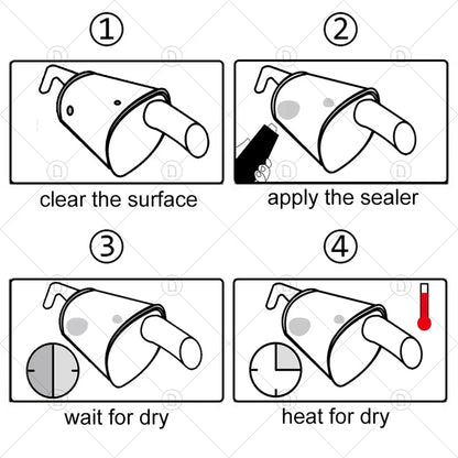 High-Temperature Sealant Paste Glue - Car Exhaust Pipe, Tailpipe, Muffler & Motorcycle Repair Tool for Automotive Metal