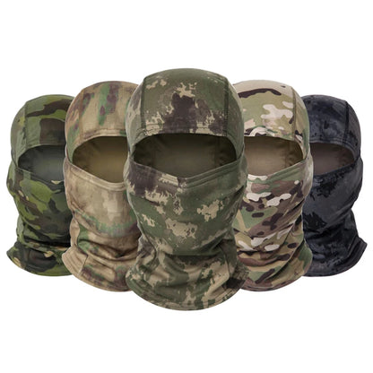 Camouflage Balaclava Hat – Full Face Mask for Cycling, Hunting, Hiking, Skiing – Motorcycle Helmet Inner Cap