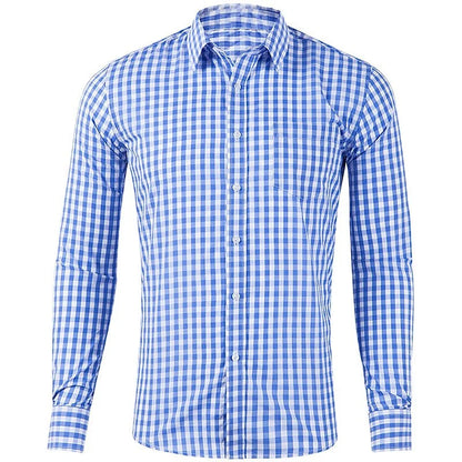 Men’s Plaid Long Sleeve Shirt - Casual 3D Printed Lapel Summer Shirt Unisex Fashion Top