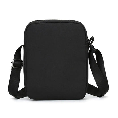 Oxford Mini Shoulder Bag – Durable Black Waist & Mobile Phone Bag for Men