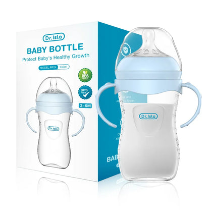 BPA-Free Baby Feeding Bottle - PP Newborn Milk Bottle with Handle, 150/240/330ml