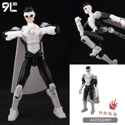 9L3D Superman & Batman Action Figures – Multi-Jointed Poseable LUCKY13 Titan13 Collectible Hero Toys