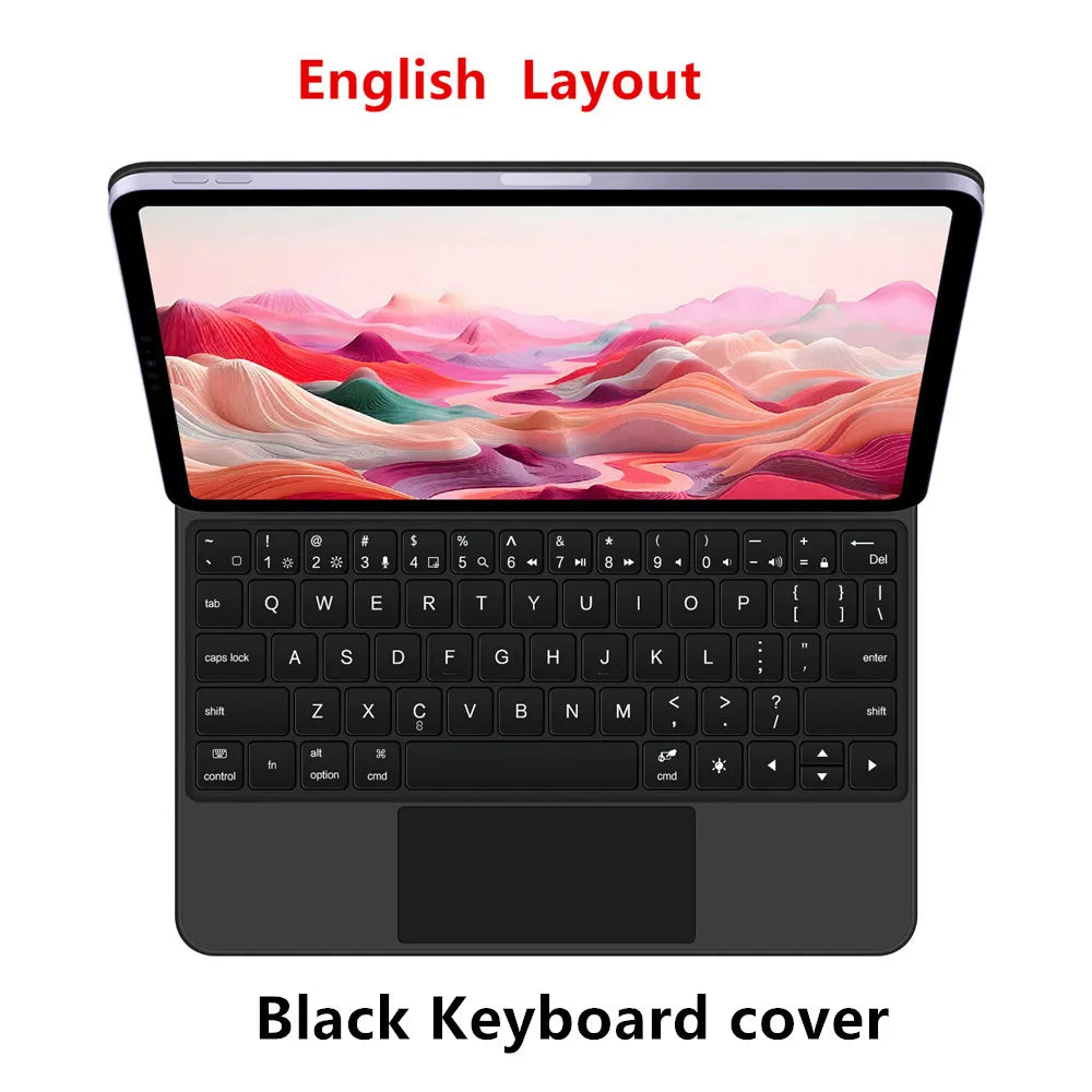 Magic Keyboard Case for iPad Air & Pro — 12.9/13-inch Smart Folio, Multi-Touch Magnetic Backlit Wireless Keyboard