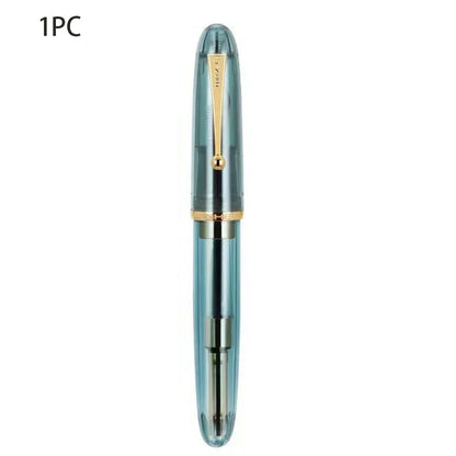 Luxury JinHao 9019 Dadao Fountain Pen – Transparent Acrylic Spin Design, 40mm Nib for Office & School Writing Supplies