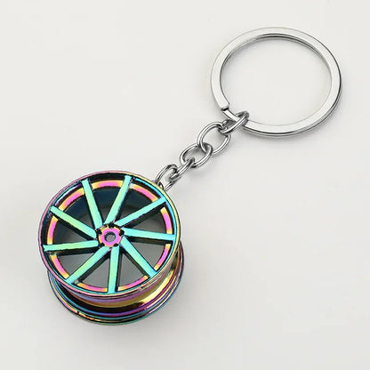 Creative Gear Head Keychain – Speed Gearbox & Turbo Hub Brake Disc Pendant for Car Keys, Shock Absorber Keyring
