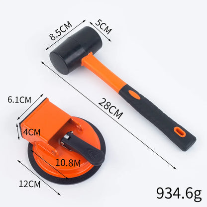JUSTINLAU Wooden Floor Installation Tool Set – Rubber Hammer & Tile Joint Hand Tools for Flooring Installations