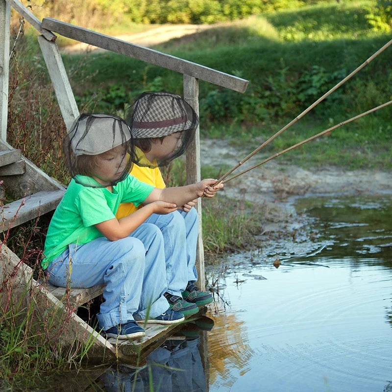 Outdoor Fishing Cap with Mosquito Net: Bug Mesh Head Protector Hat for Camping, Travel, Hiking - Garden Supplies Included