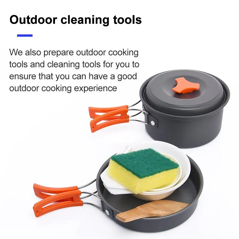 Widesea Camping Cookware Set – Lightweight Outdoor Pots & Tableware for Hiking, Picnic & Travel