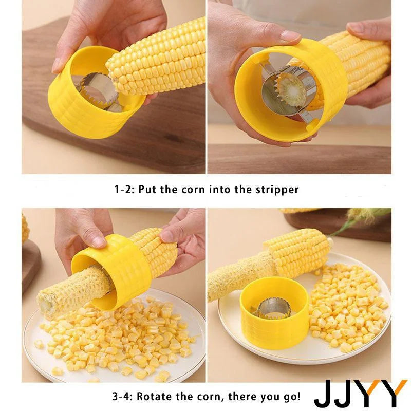 JJYY Corn Cob Peeler - Effortless Stripping, Cutting, and Splitting | Stonego Kitchen Salad Tool
