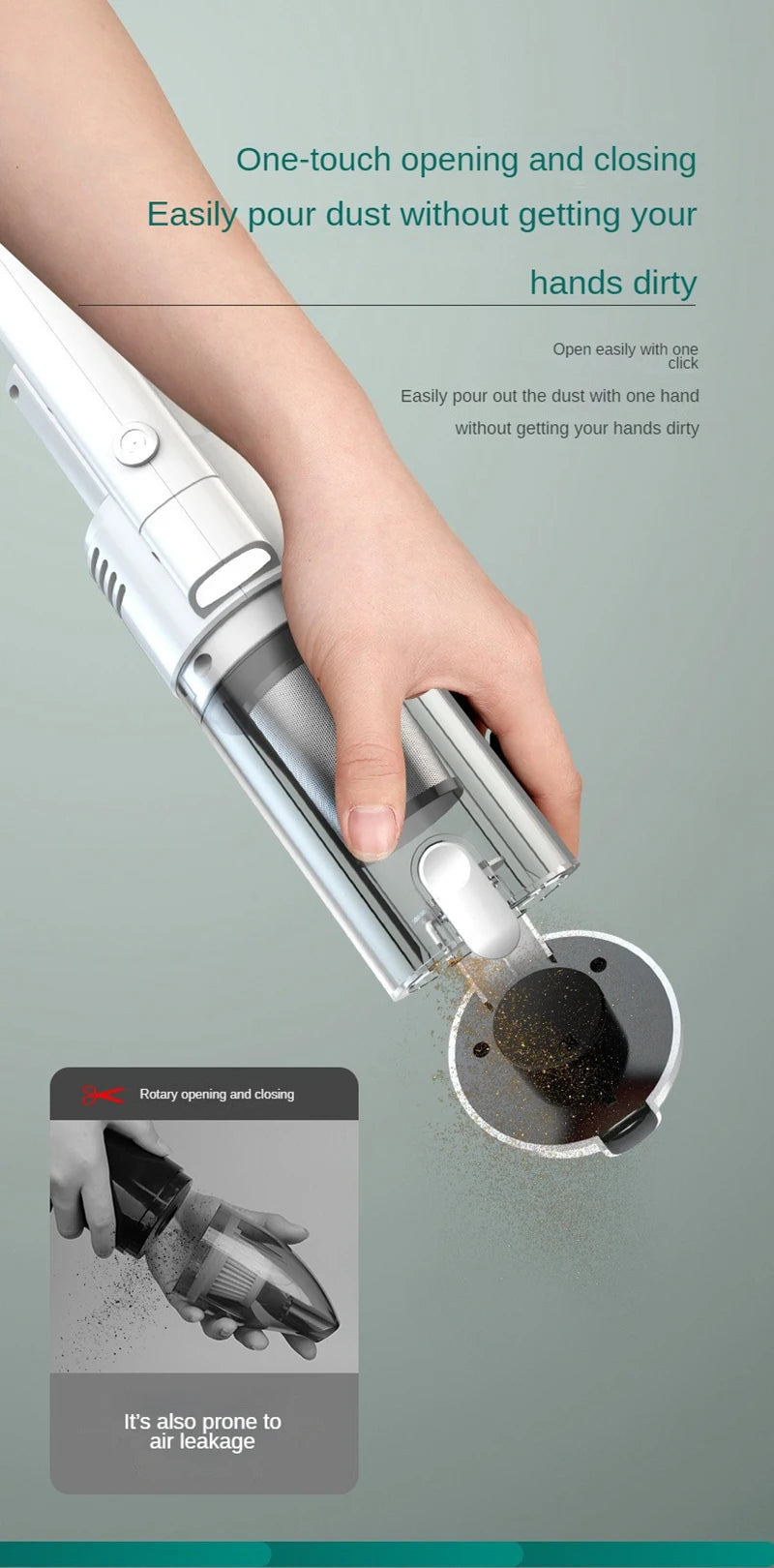 Multifunction Wireless Car Vacuum Cleaner – 6500Pa Powerful Handheld Cleaner with Metal Filter for Home & Auto Use