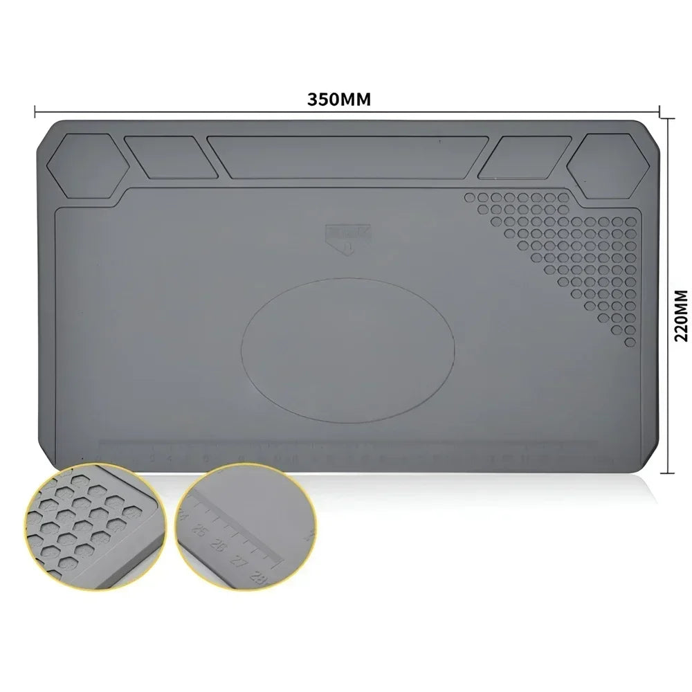 ESD Heat-Resistant Soldering Mat – Magnetic Silicone Work Pad for BGA Repair and Heat Insulation
