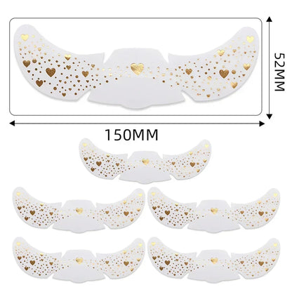 6pcs Hot Stamping Freckles Makeup Patches – Metallic Gold & Silver Temporary Tattoo Stickers for Face