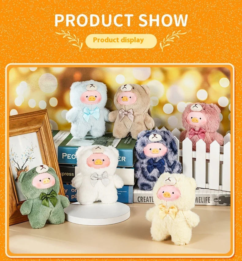 Blind Box Lulu Pig Vinyl Plush – Retro Teddy Series Cute Bag & Desktop Decoration Gift
