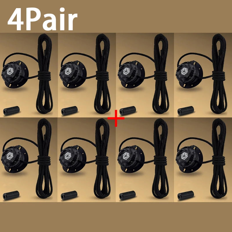 Swivel Buckle No-Tie Shoelaces - Automatic Elastic Laces for Kids & Adults, 1–2 Pair Shoe Accessories
