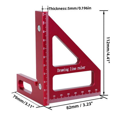 Carpenter Multi-Angle Precision Square – Aluminum T-Square Ruler for Woodworking, Construction & Engineering