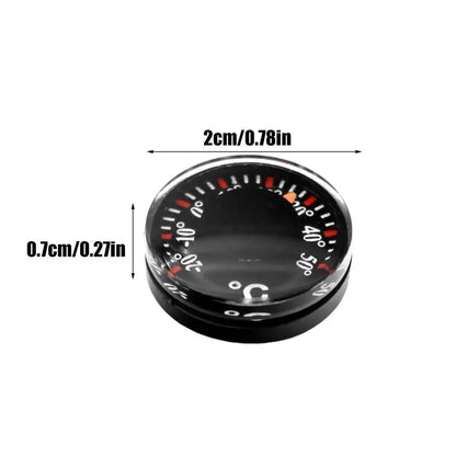 Mini Car Thermometer - Battery-Free Dashboard Temperature Gauge with Easy Stick Mount for Car Interiors