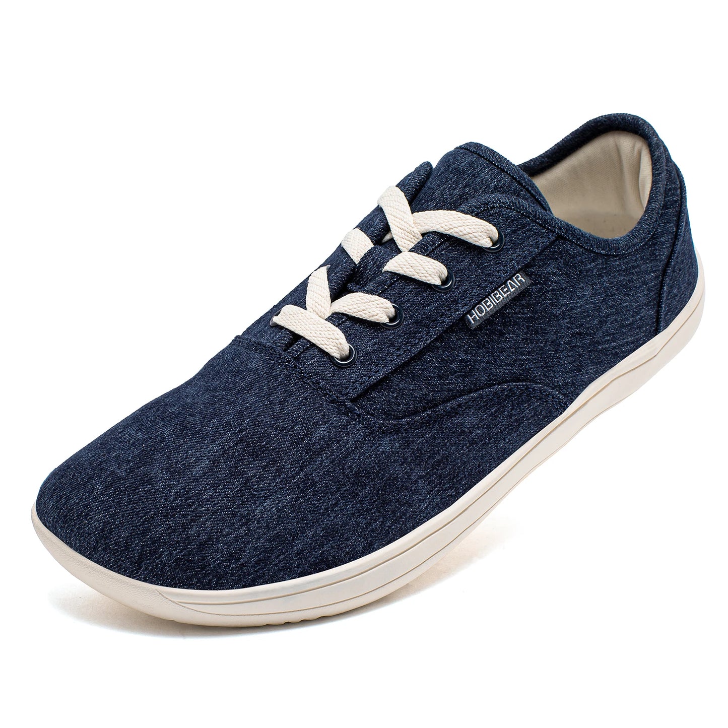 HOBIBEAR Men’s Barefoot Canvas Shoes – Minimalist Zero Drop Sneakers with Wide Fit