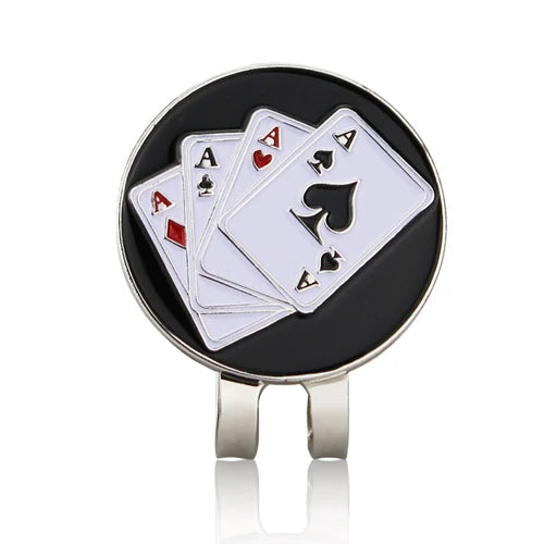 Golf Ball Marker with Hat Clip – Magnetic Alloy Marker, Tiger Putter Flog Glass & Lucky Clover Gift for Golfers