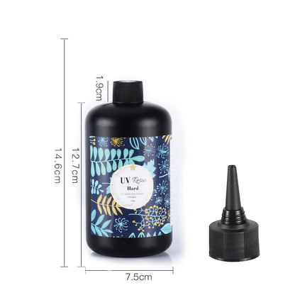 Hard UV Resin Glue - Crystal Clear Ultraviolet Curing Epoxy Resin for DIY Jewelry Making & Craft Projects