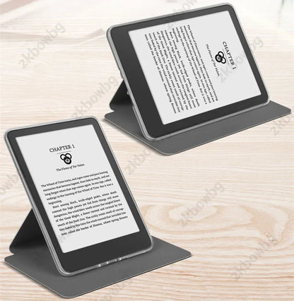 Transparent Acrylic Back Case for Kobo Clara & Clara Colour 6" – Magnetic Rotating eReader Cover