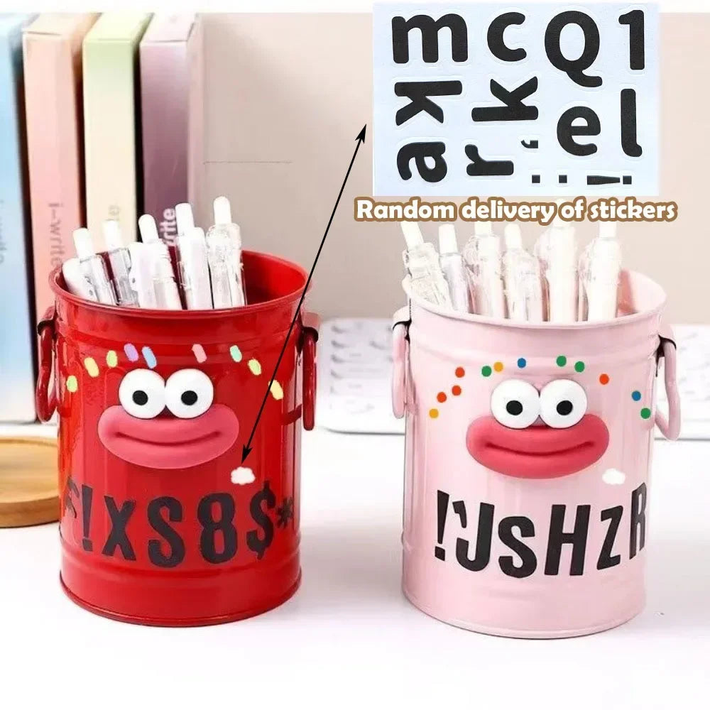 Cartoon Pen & Pencil Holder — Desk Organizer for Office, Home, and Study Storage