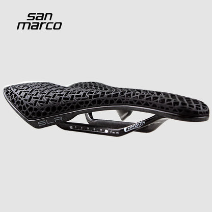 3D Printed San Marco SLR Bike Saddle - Ultralight Breathable Carbon Road & MTB Seat 245×145mm