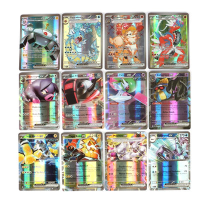60-100Pcs English Pokemon Cards – Holographic EX, Vstar, Vmax, GX, Charizard, Mewtwo & Evolution Combos