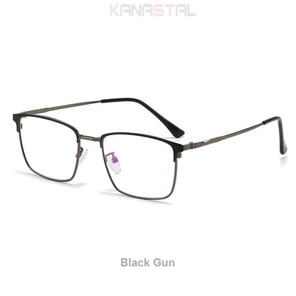 Prescription Titanium Eyeglasses - Blue Light Blocking Reading Glasses for Men & Women Myopia Optical Frames