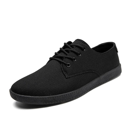 Men’s Canvas Casual Sneakers — Lightweight Slip-On Vulcanized Flats & Loafers, Comfortable Trainers Shoes