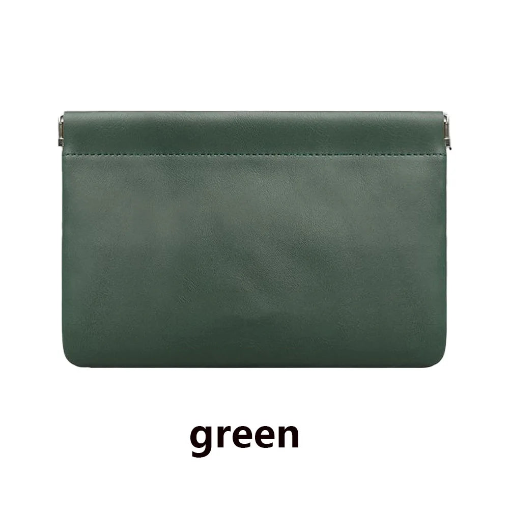 PU Leather Storage Bag - Waterproof Portable Organizer for Earphones, Charging Cables, Cosmetics, Lipstick & Jewelry