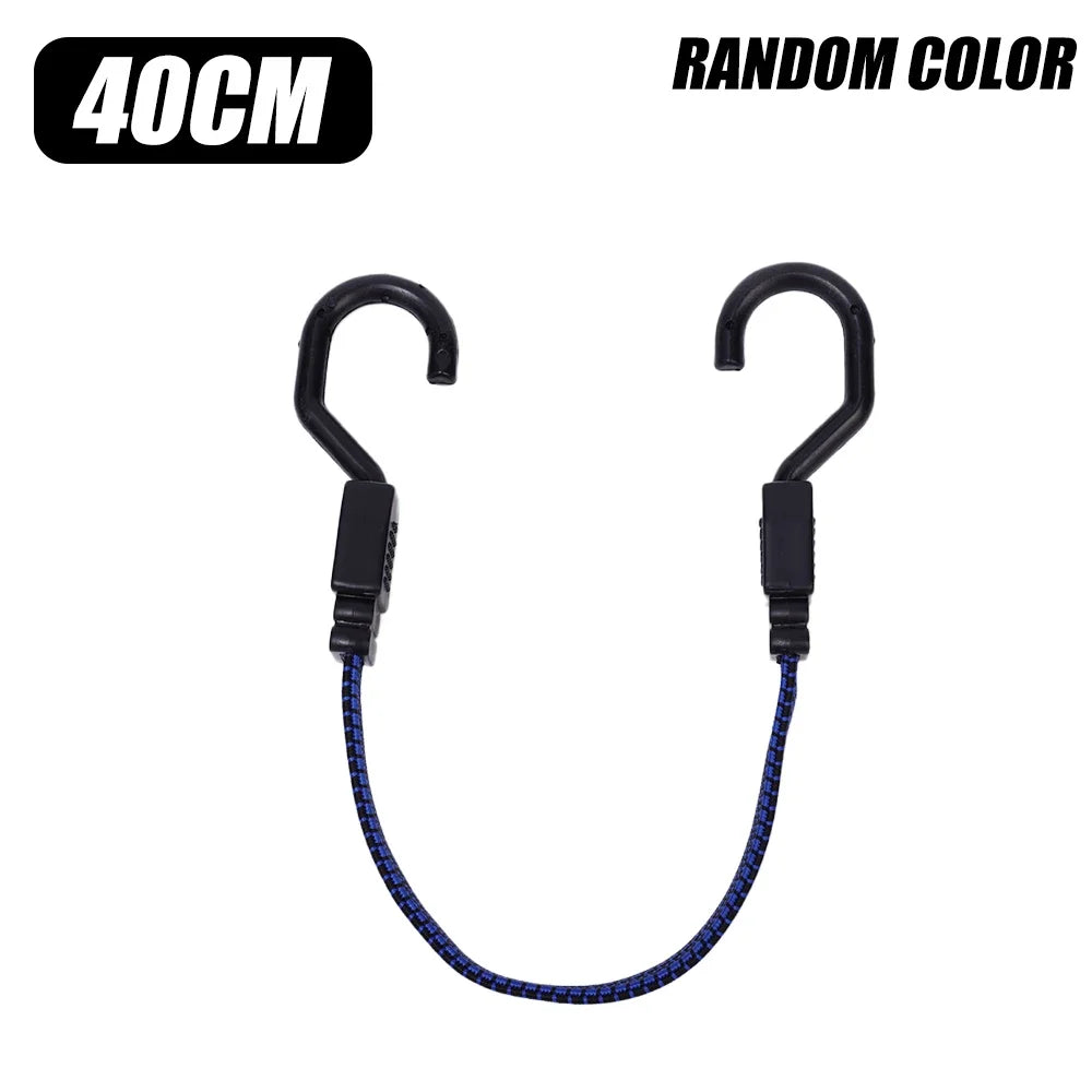 Elastic Rubber Luggage Rope with Hooks – Adjustable Strap for Bikes, Roof Racks, and Car Accessories