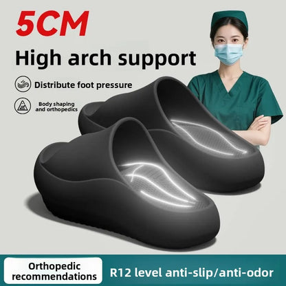 Women's & Men's Arch Support Slippers - Negative Heel Indoor Home Flat Foot Sandals
