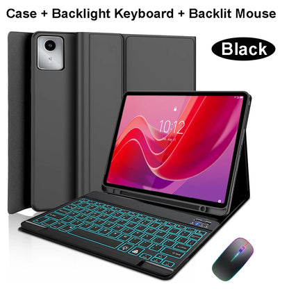 Lenovo Tab M11 11" Case with Bluetooth Keyboard – Smart Stand Cover for Xiaoxin Pad 2024/2025