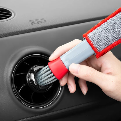 Car Wash Double Head Brushes - Air Vent Conditioner Grille Duster, Auto Detailing Cleaner for Interior Cleaning Tools