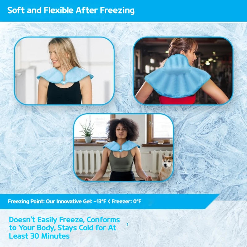 Reusable Gel Ice Pack — Hot & Cold Compress for Shoulder, Neck & Sports Physiotherapy