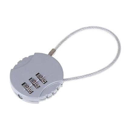 3-Dial Combination Padlock | Metal Code Lock for Suitcases, Luggage & Anti-Theft Mini Coded Lock (4x4cm)