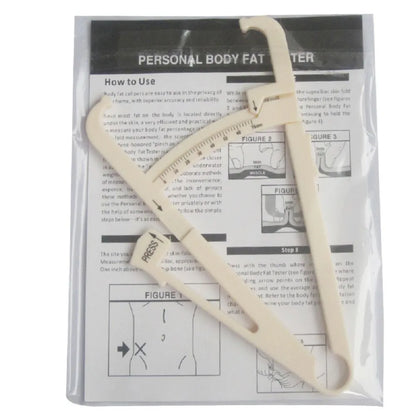 Crossfit Body Fat Loss Tester Calculator - Fitness Caliper Clip Measurement Tool - Slim Skin Fold Chart for Gym Workouts
