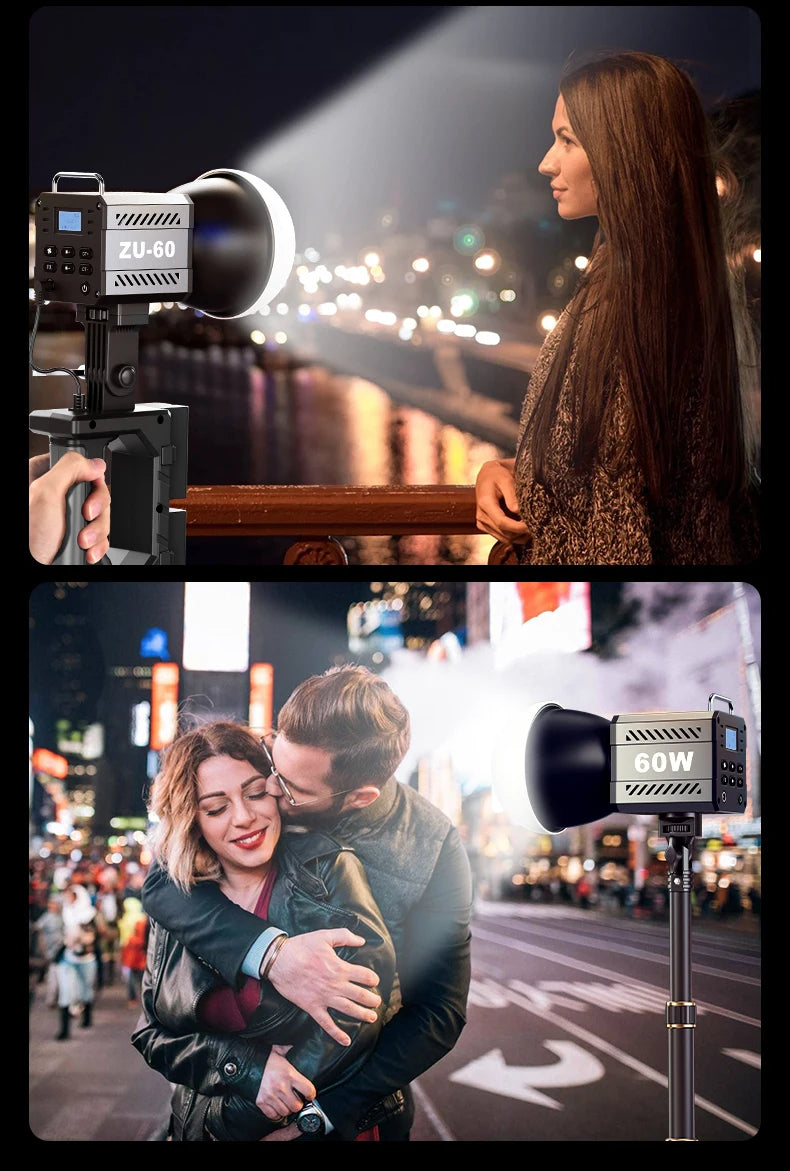 LED Fill Light Handheld COB Photography Light - Dual Color, Gentle Light for Outdoor Shooting, YouTube, TikTok, Vlog with Remote Rocker