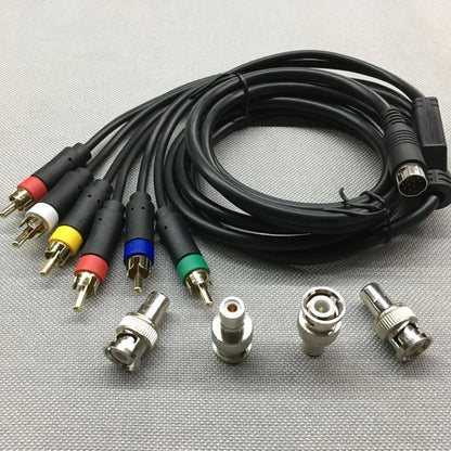 SEGA Saturn RGB/RGBS RCA Composite AV Cable for PVM BVM NEC XM Scalers BNC RGB+Sync Retro Gaming Video Connection Cable