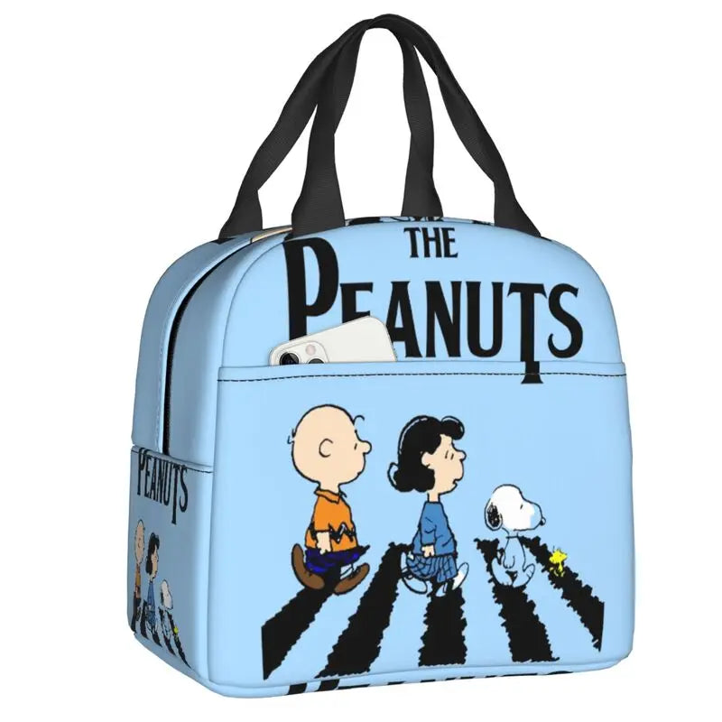 Custom Cute Snoopy Cartoon Insulated Lunch Tote Bag – Portable Thermal Cooler for Women, Work, School & Travel